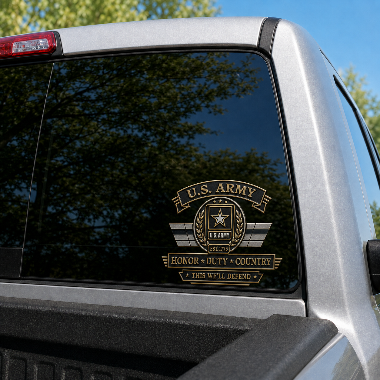 U.S. Armed Forces Tribute Metal Vehicle Emblems