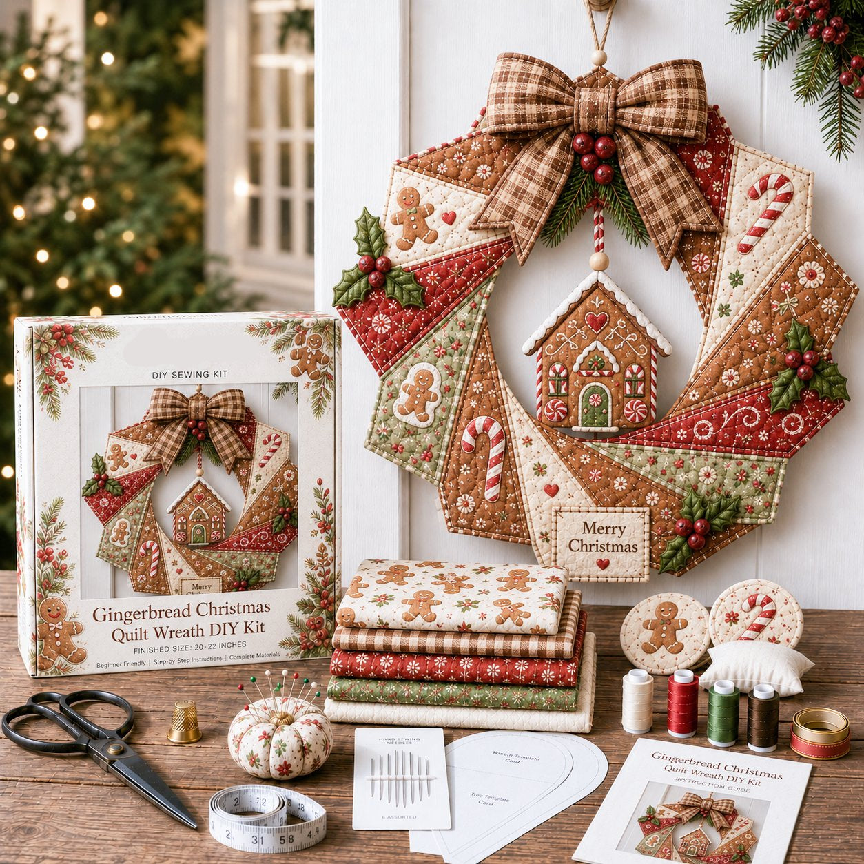 Christmas Fabric Wreath DIY Kit