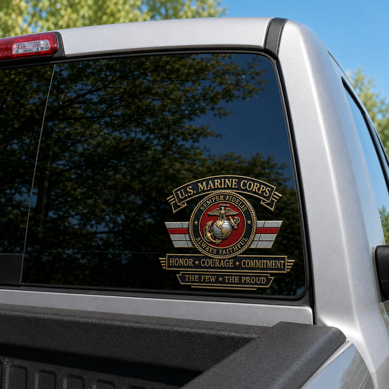 U.S. Armed Forces Tribute Metal Vehicle Emblems