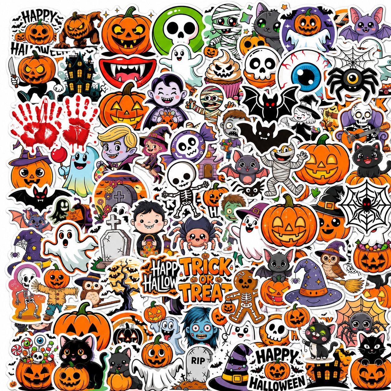 Holographic Halloween Sticker Pack — Add Spooky Sparkle Everywhere!
