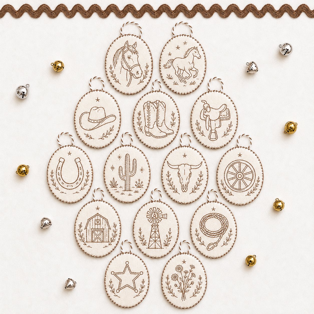 Beginner-Friendly DIY Heirloom Oval Embroidery Ornament Kit Collection