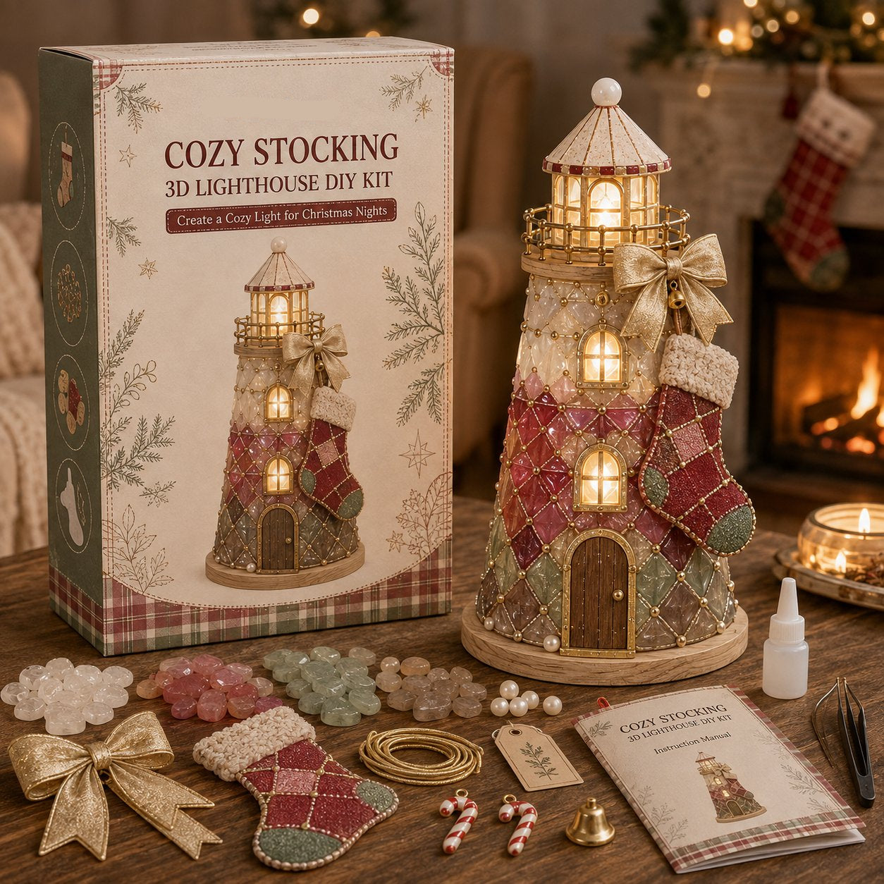 Lighted Sea Glass-Style Lighthouse Kit