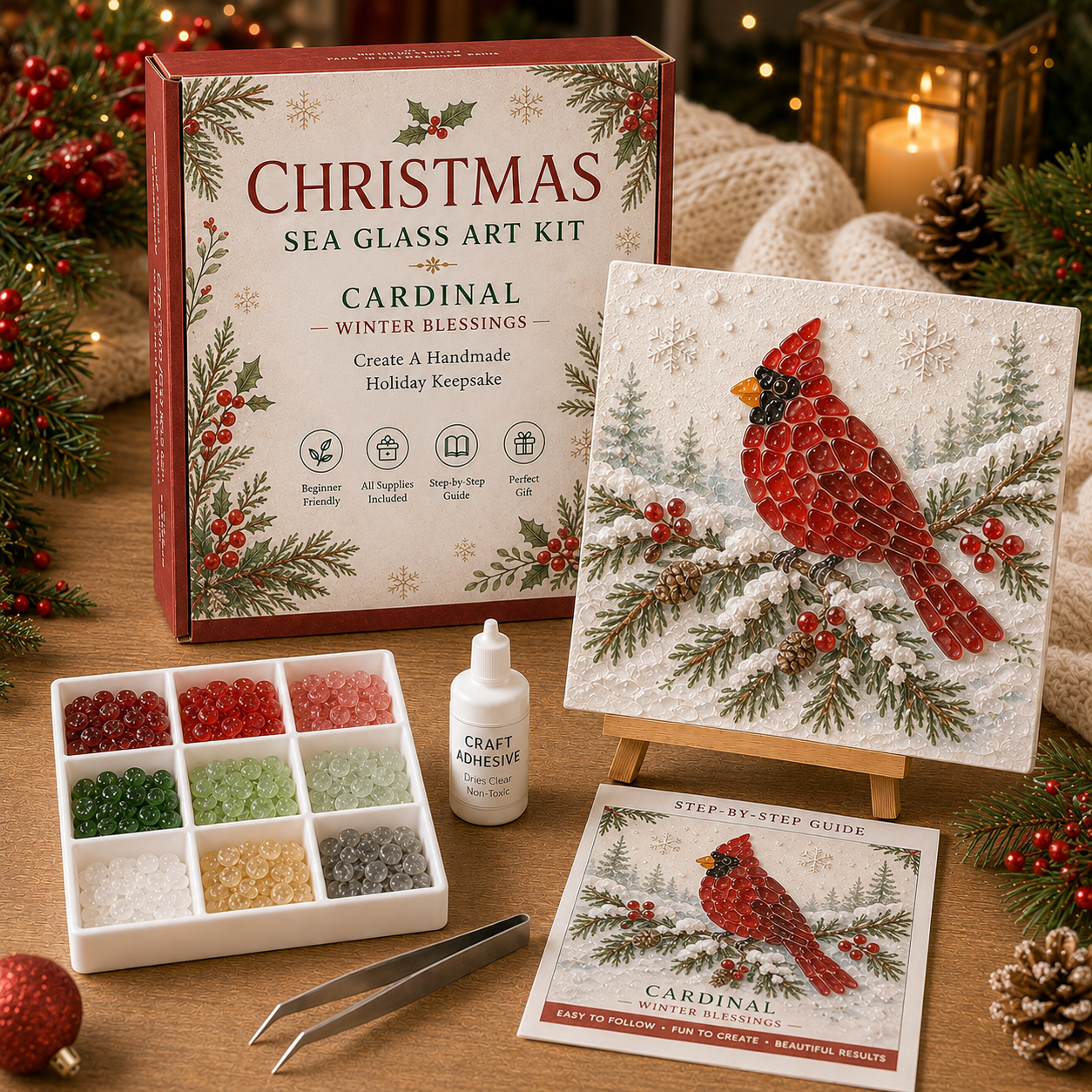 Christmas Sea Glass Art Kit Collection
