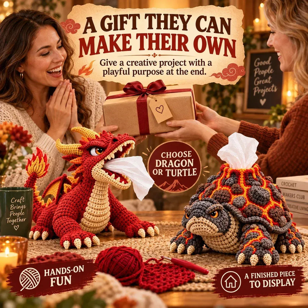 Fantasy Crochet Tissue Box Cover DIY Kit