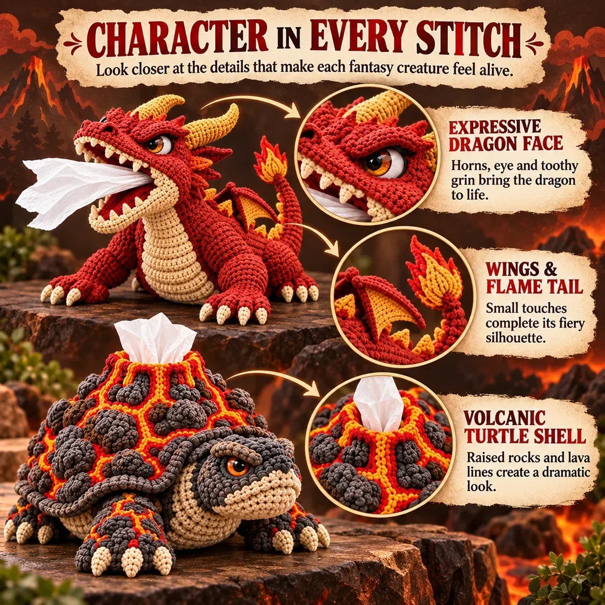 Fantasy Crochet Tissue Box Cover DIY Kit
