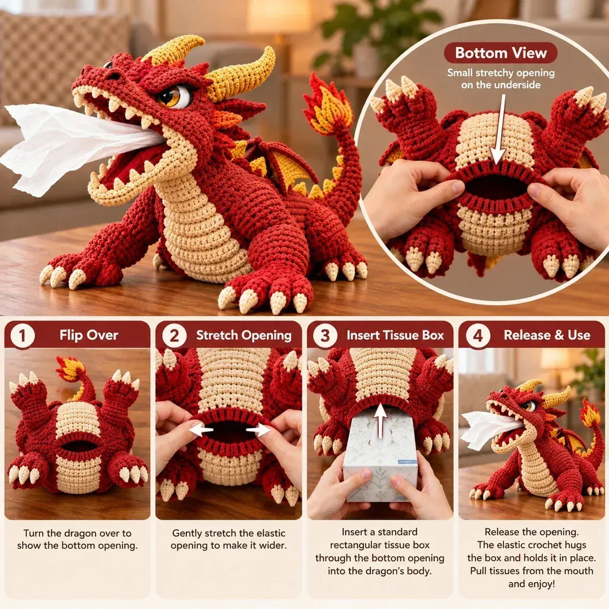 Fantasy Crochet Tissue Box Cover DIY Kit