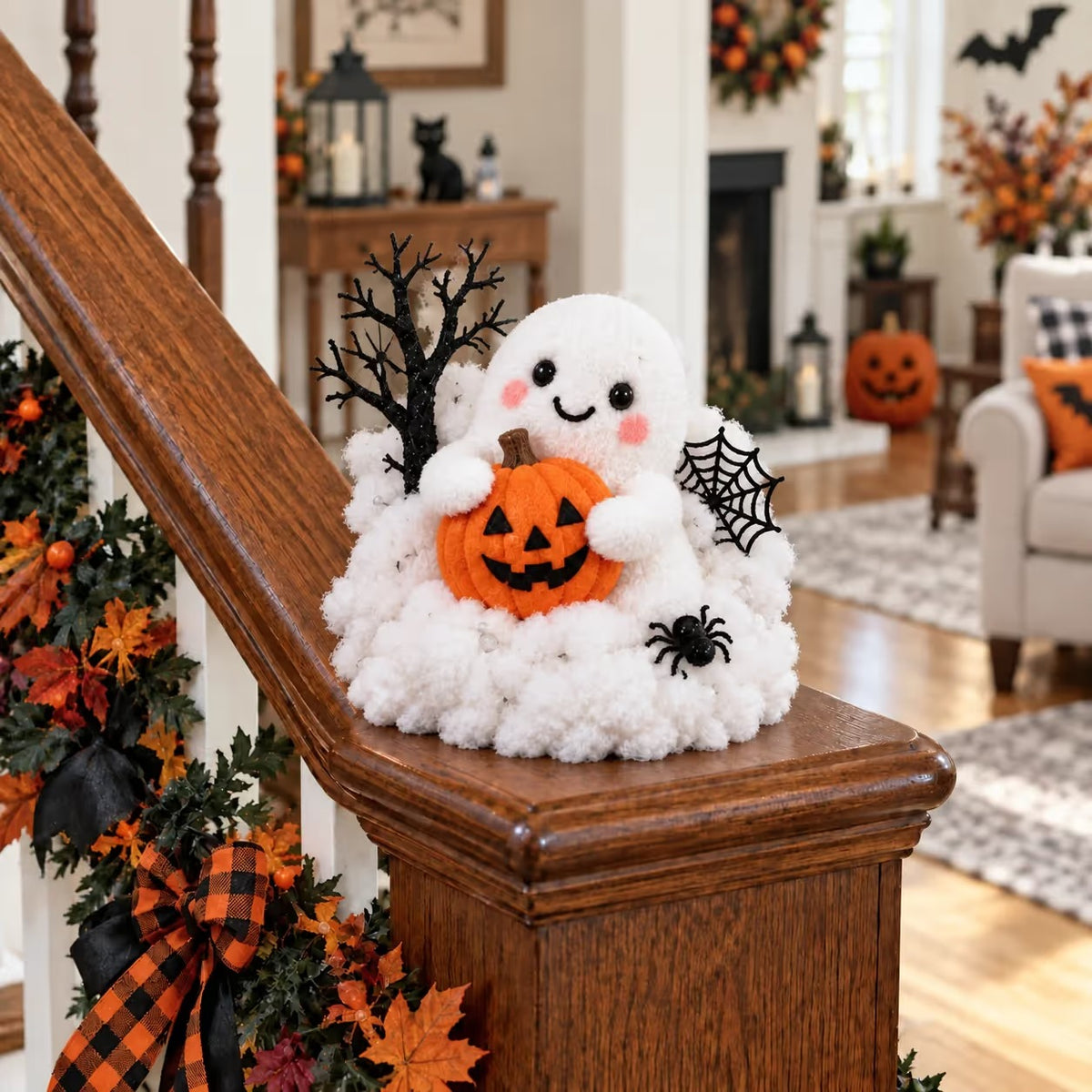 Glowing Ghost Staircase Decor