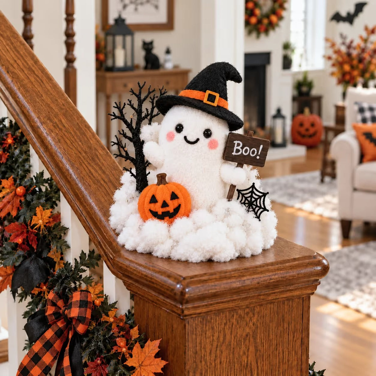 Glowing Ghost Staircase Decor