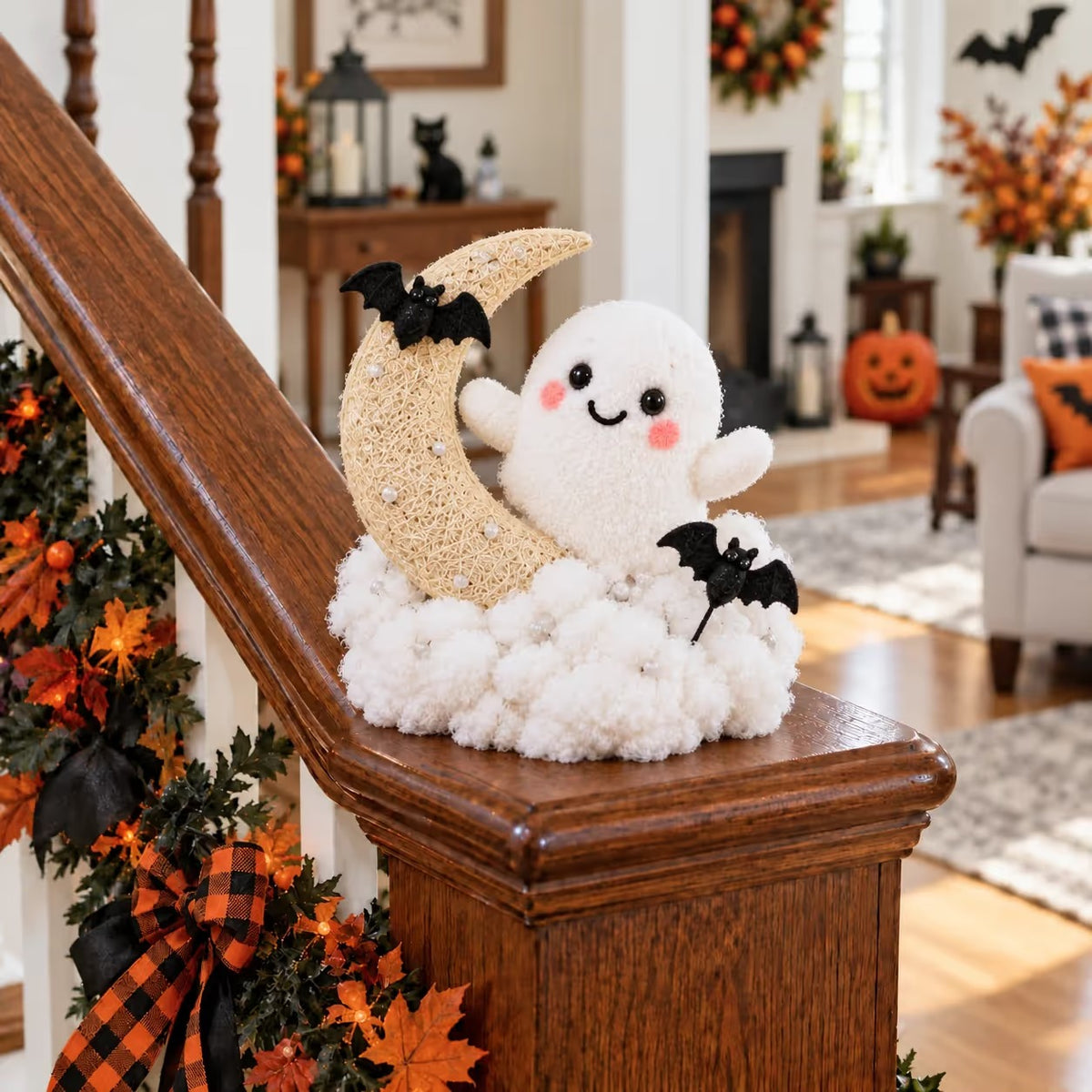 Glowing Ghost Staircase Decor