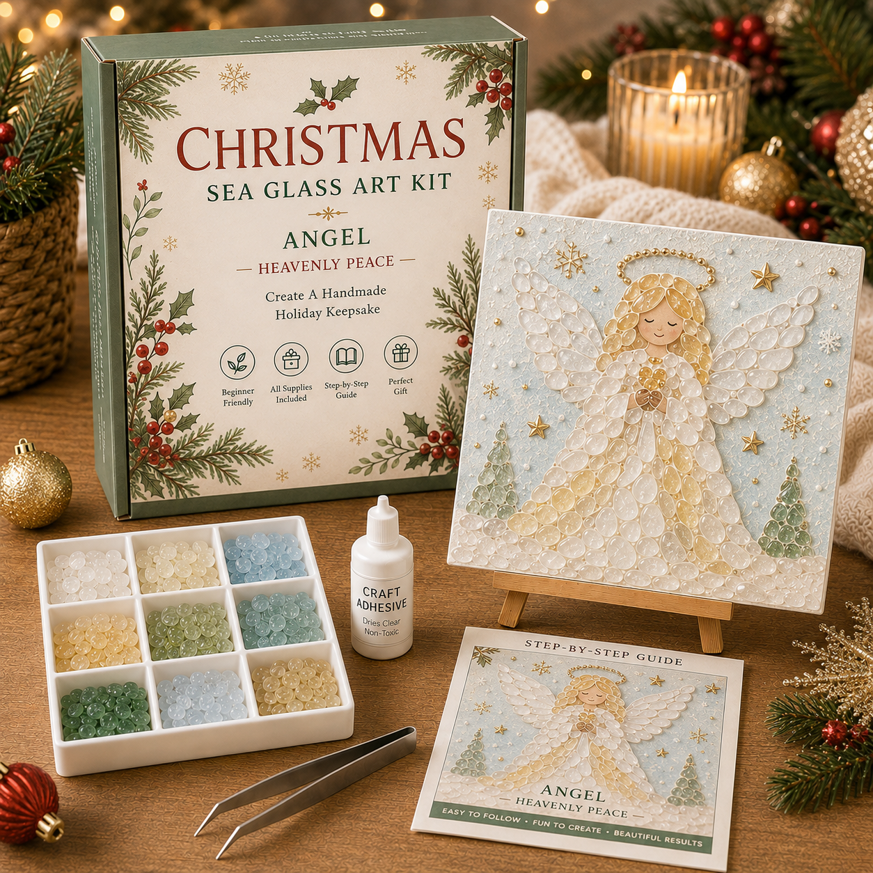 Christmas Sea Glass Art Kit Collection