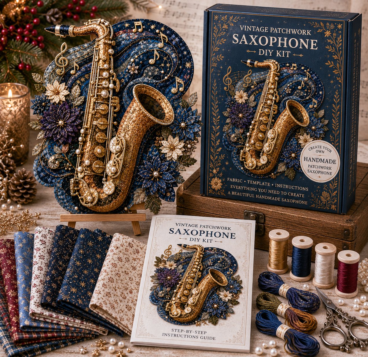 Vintage Patchwork Music Instrument DIY Kit