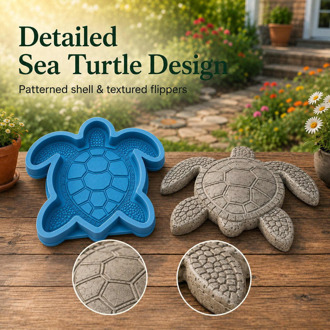 Reusable Ocean Theme Garden Art Mold