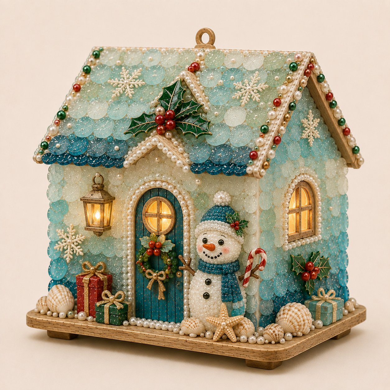 Beginner-Friendly DIY Glowing Coastal Glass-Style Christmas Cottage Kit Collection