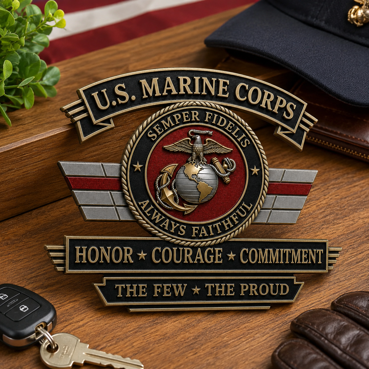 U.S. Armed Forces Tribute Metal Vehicle Emblems