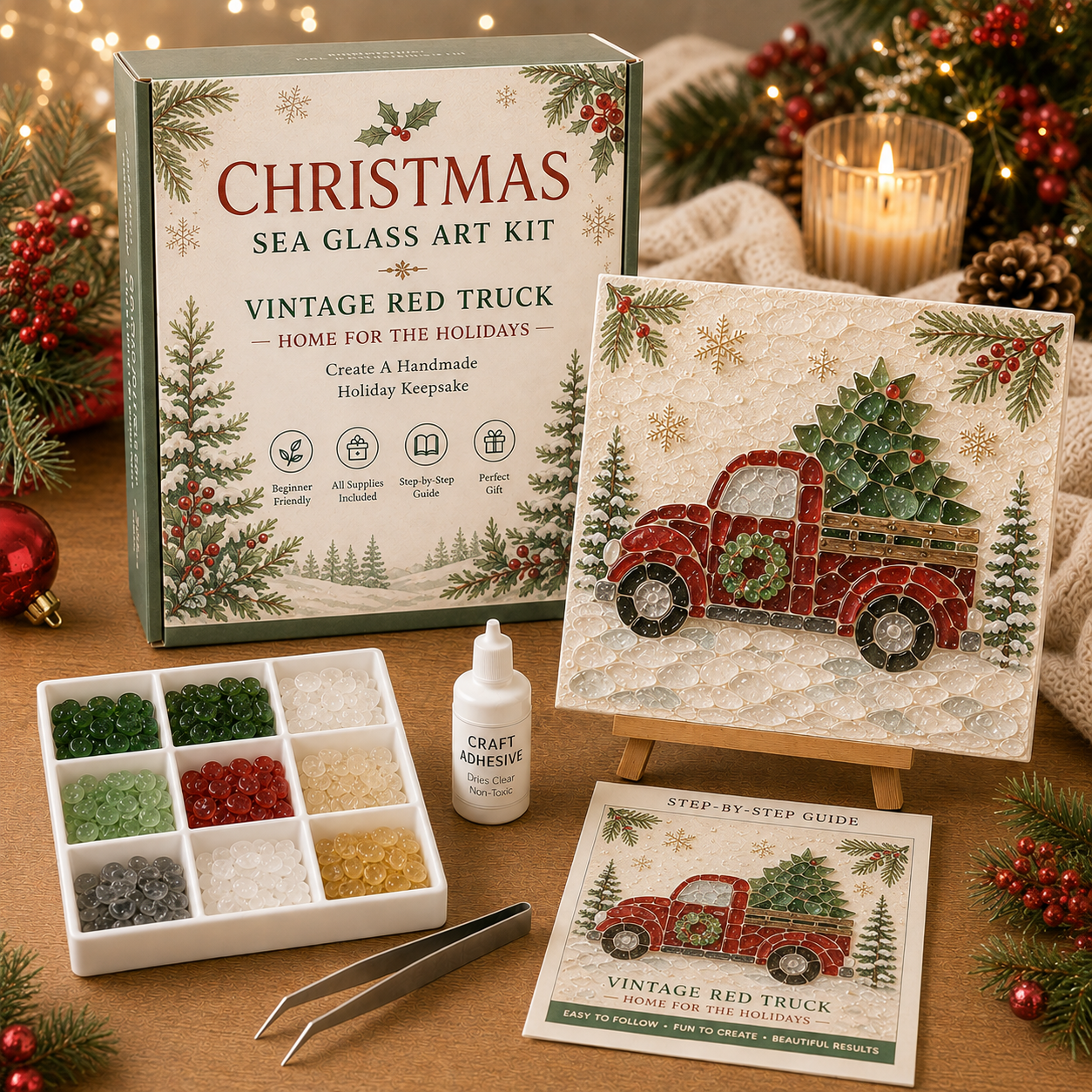 Christmas Sea Glass Art Kit Collection