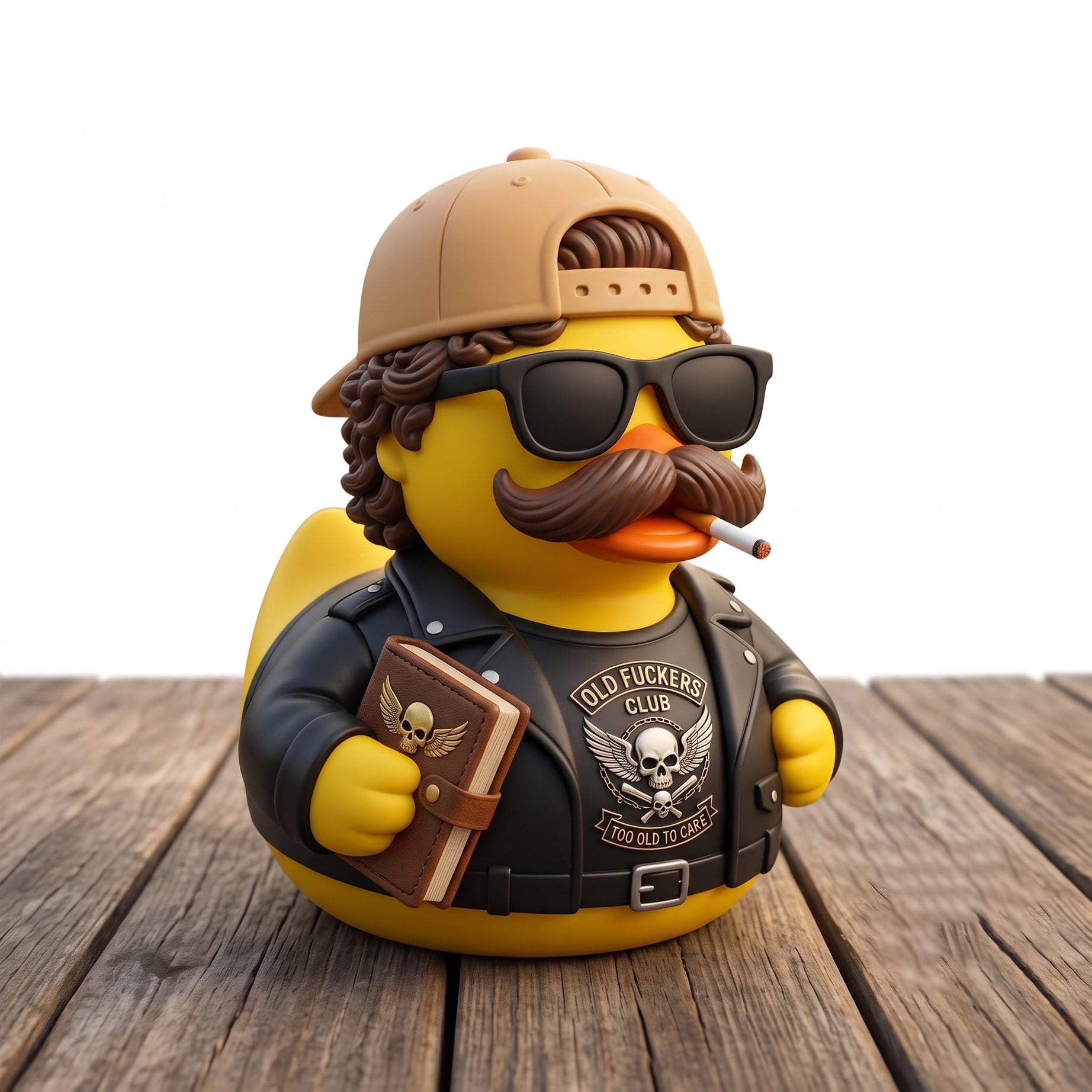 "Old Fuckers Club" Biker Duck Figurine