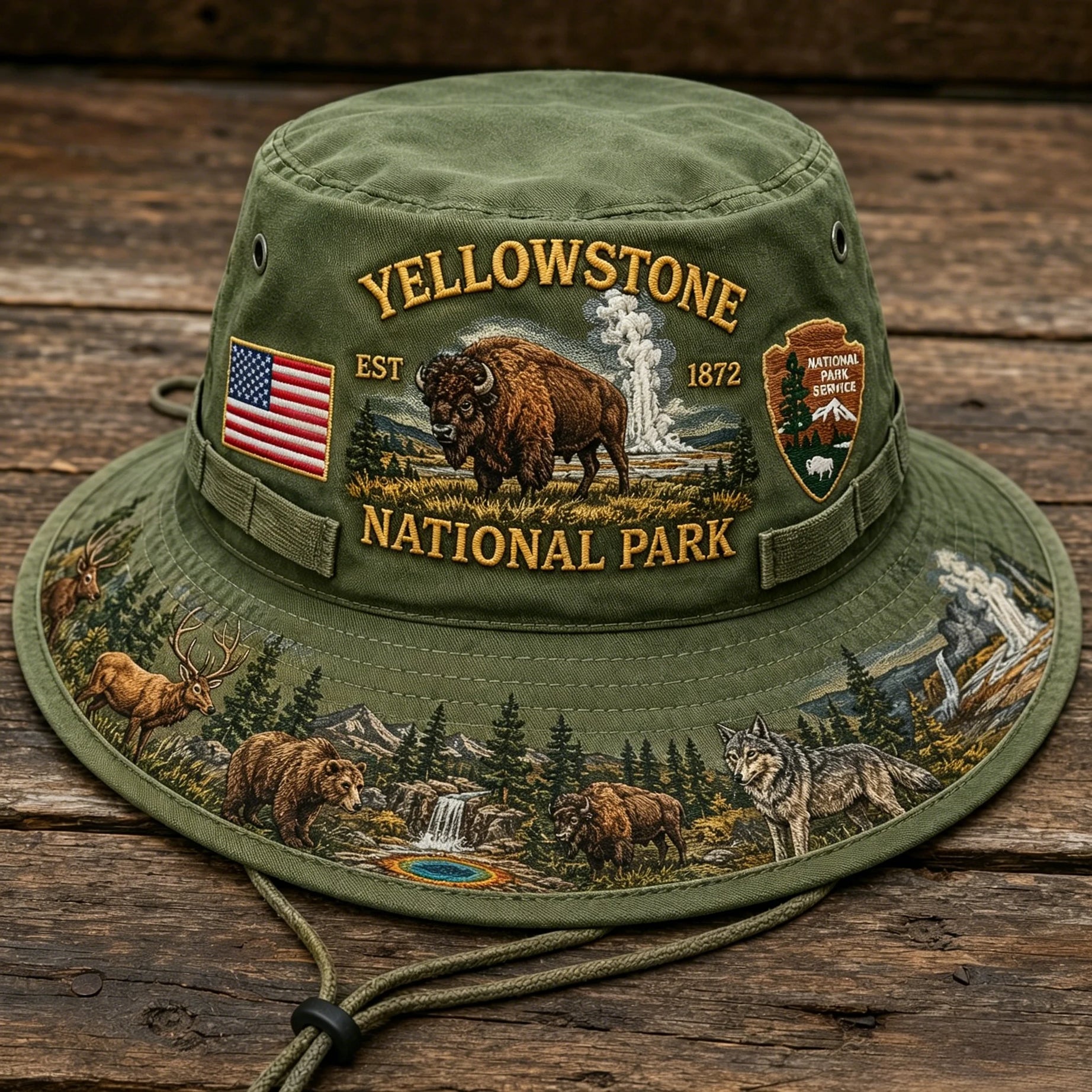 Yellowstone National Park Adventure Boonie Hat