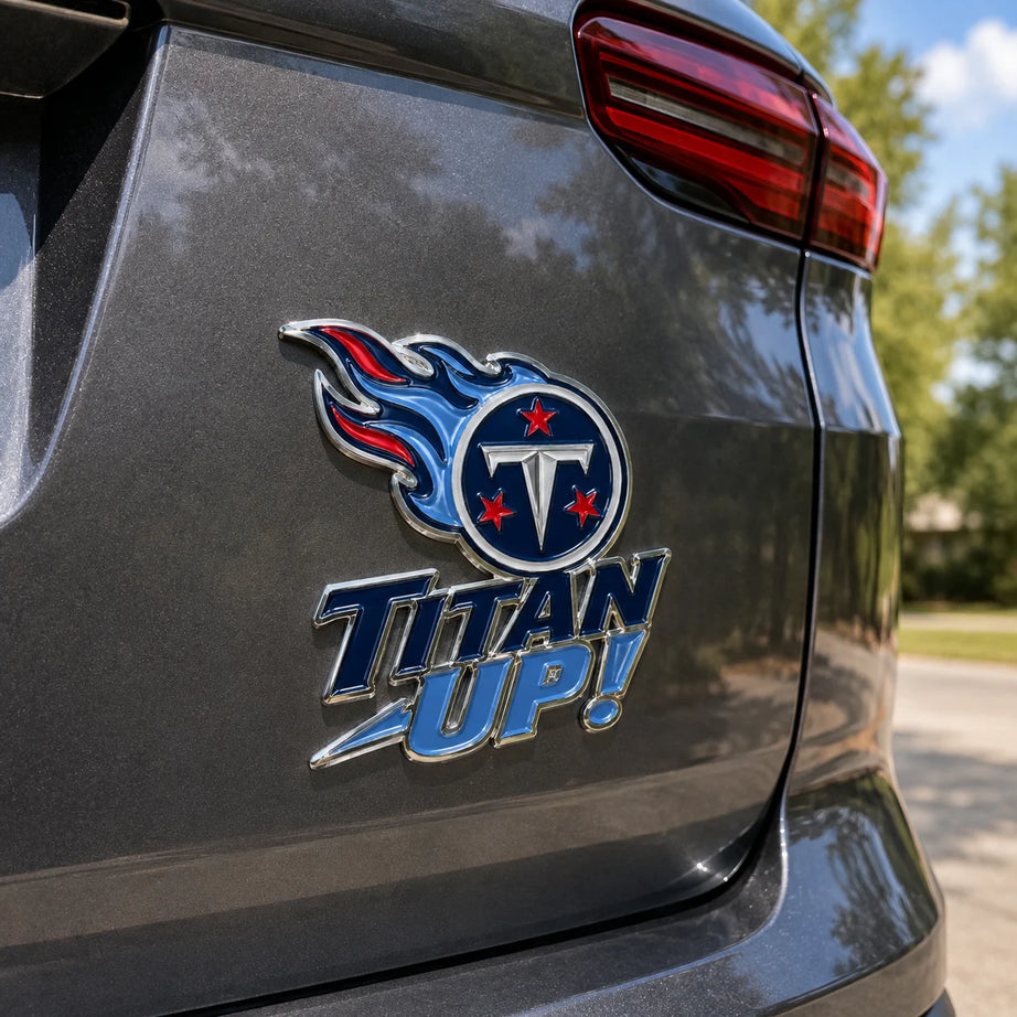 Titan Up Car Emblem Metal Badge