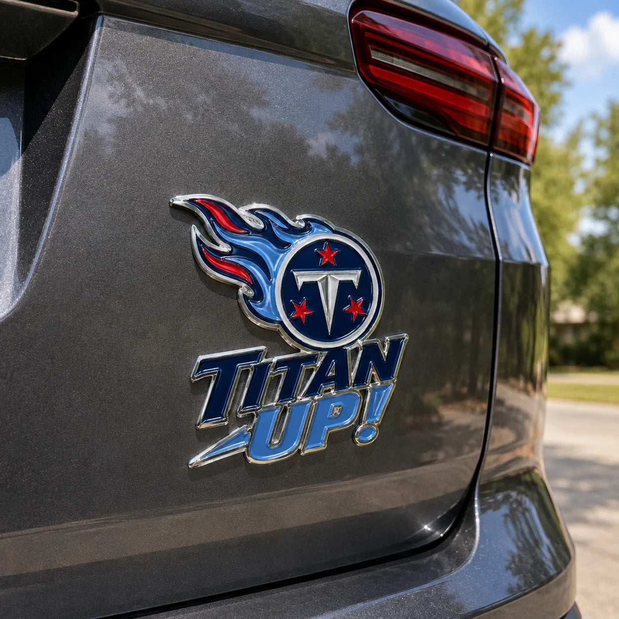 Titan Up Car Emblem Metal Badge