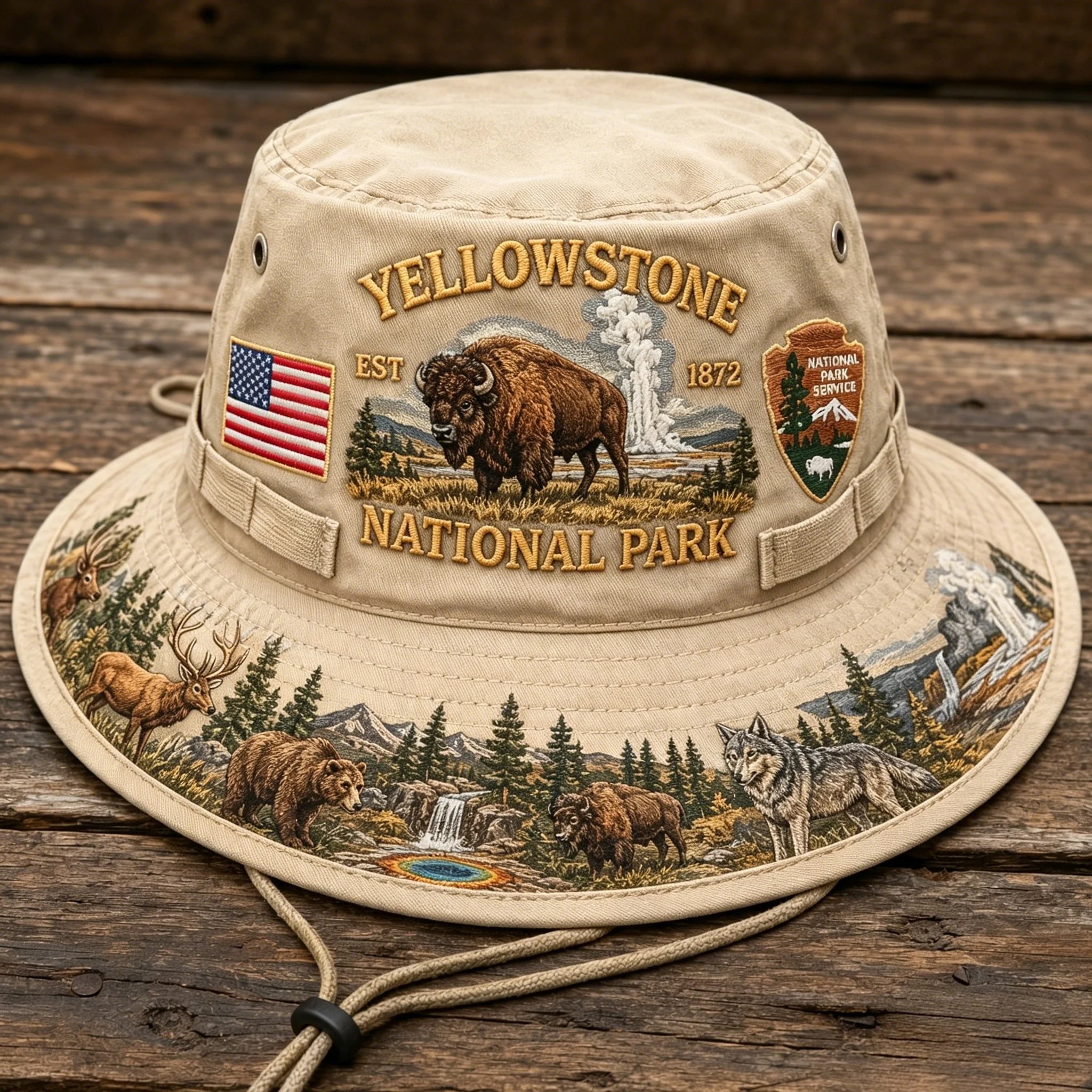 Yellowstone National Park Adventure Boonie Hat