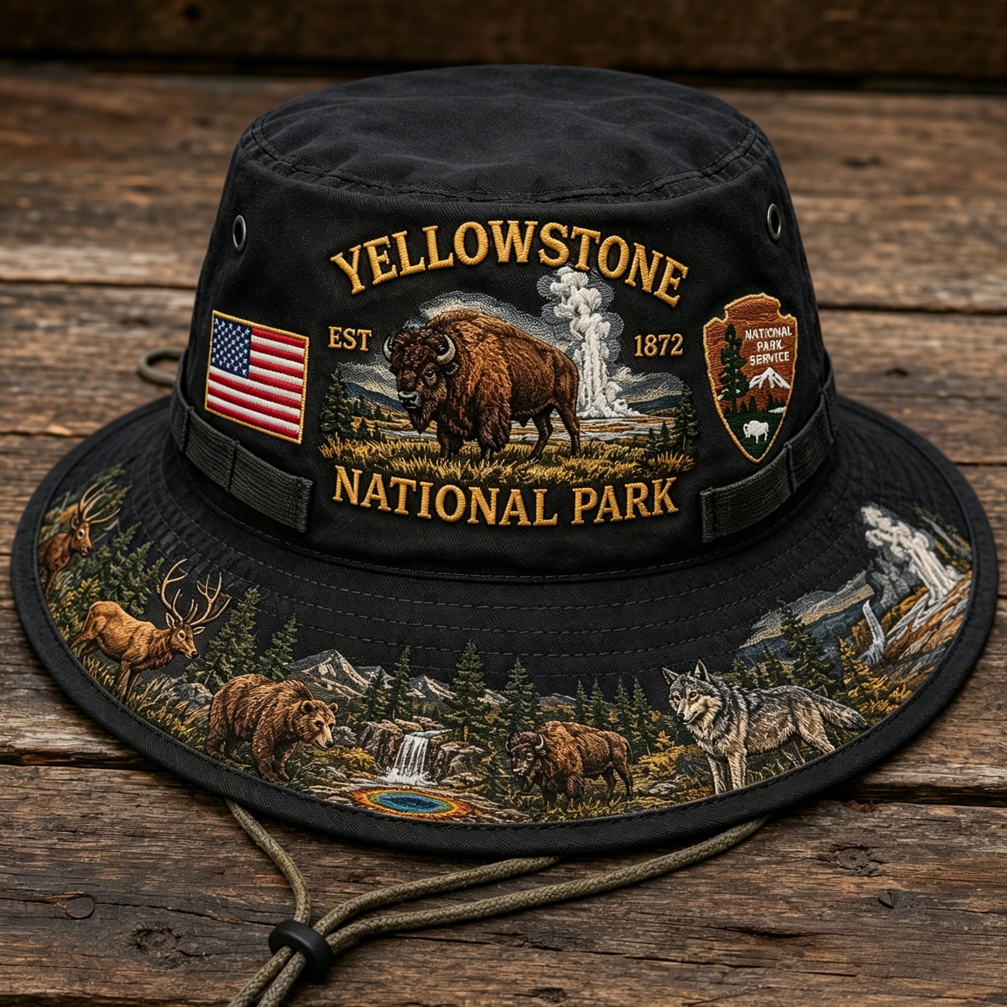 Yellowstone National Park Adventure Boonie Hat