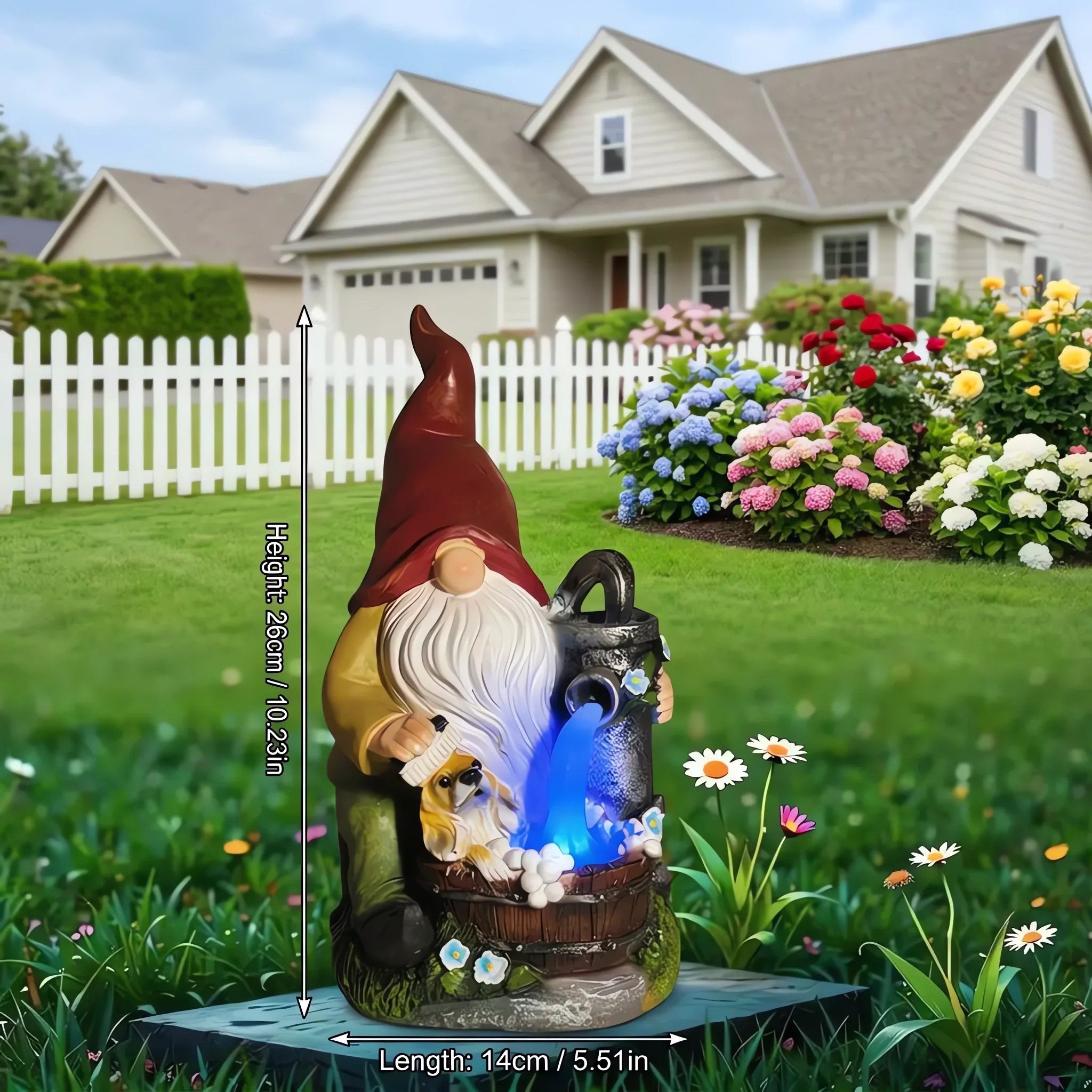 Outdoor Garden Gnomes with LED Solar Light