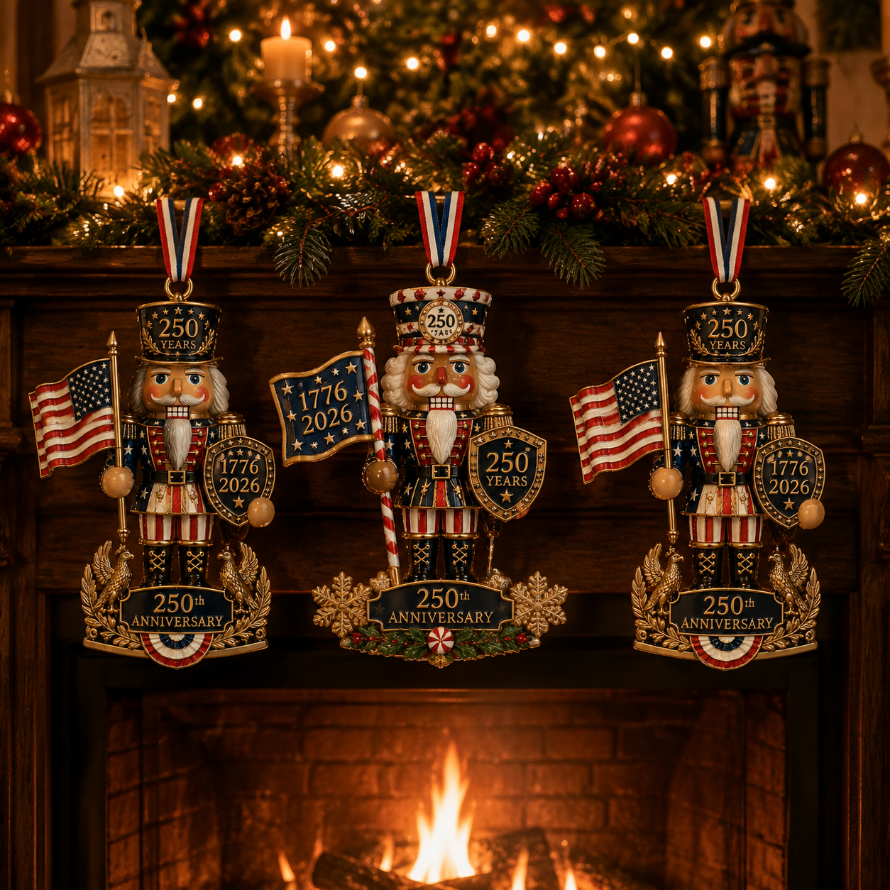 Nutcracker-themed Christmas tree ornament