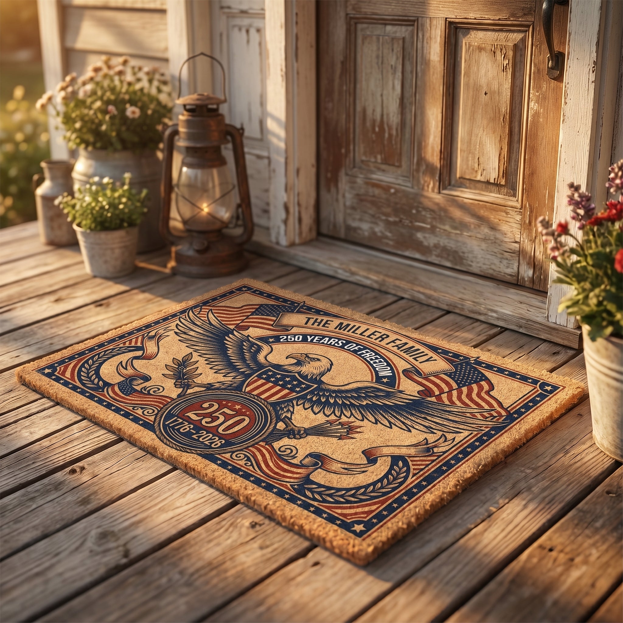 United States 250th Anniversary Family Doormat