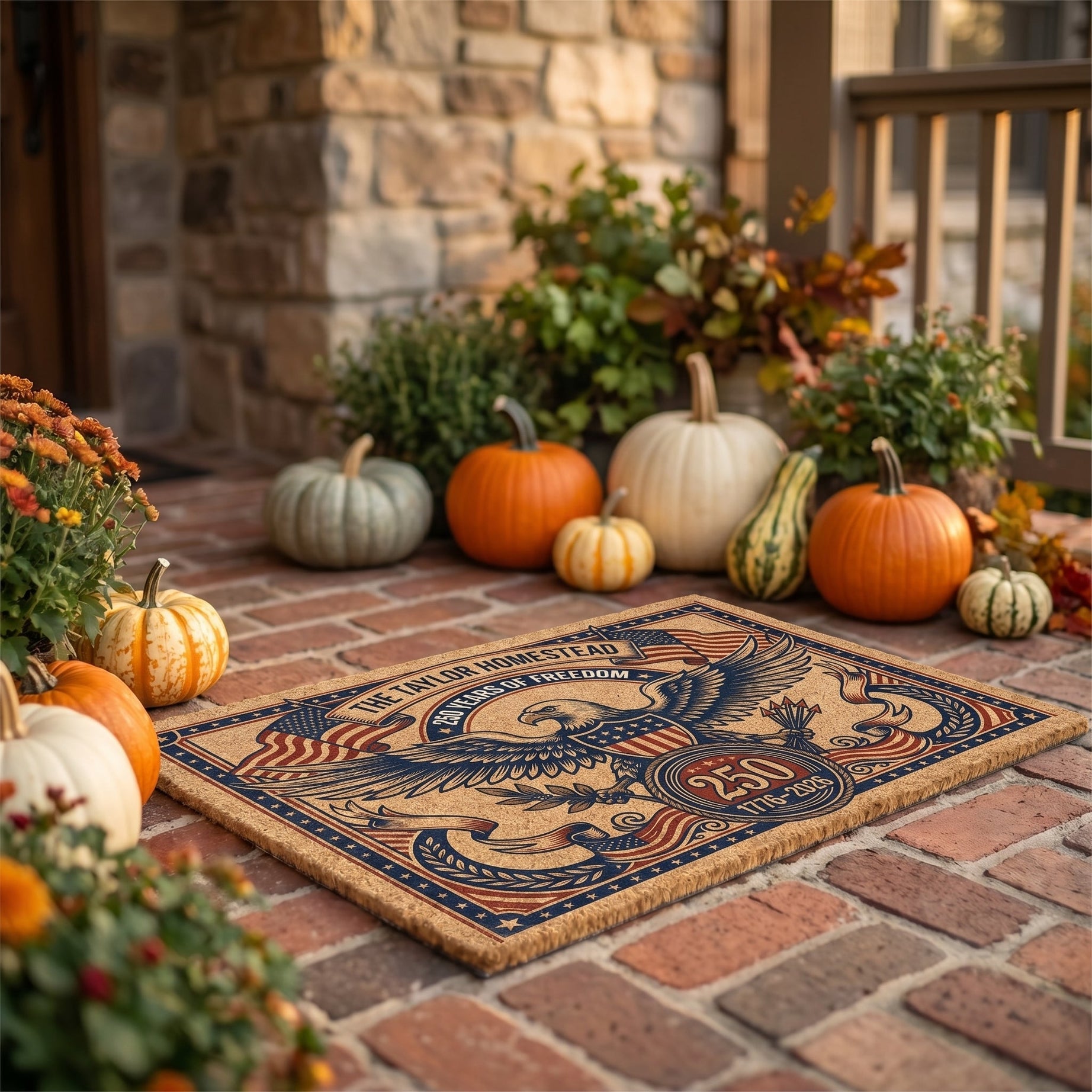 United States 250th Anniversary Family Doormat