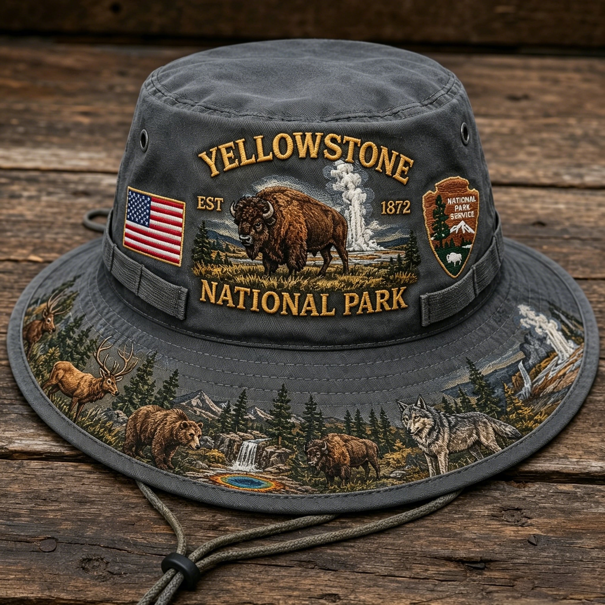 Yellowstone National Park Adventure Boonie Hat