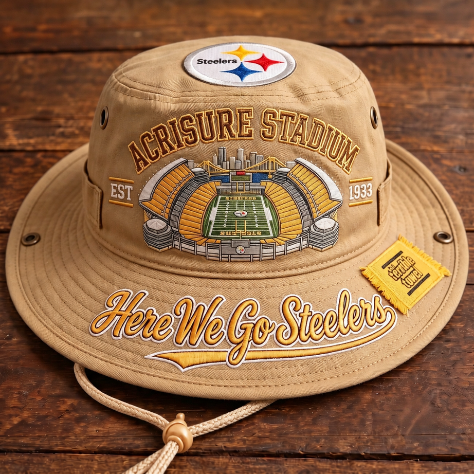 Here We Go Steelers Acrisure Stadium Boonie Hat