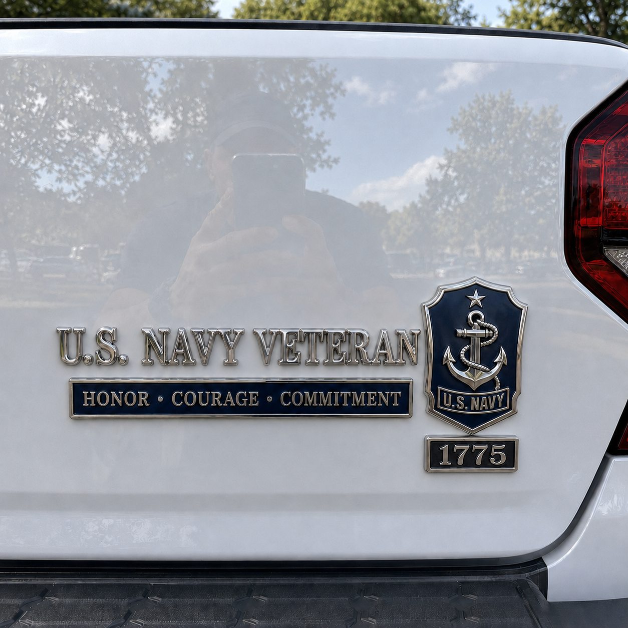 U.S. Military Veteran Car Emblem Metal Badge Collection
