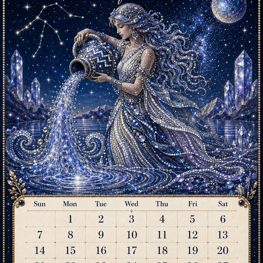 Beginner-Friendly 2027 Twelve Zodiac Bead Art Calendar Kit