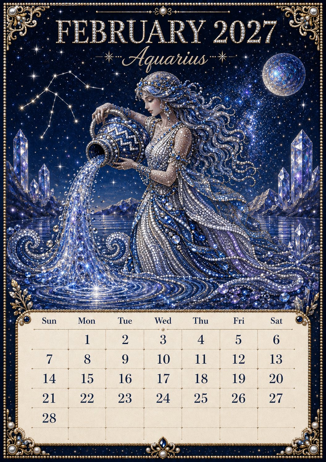 Beginner-Friendly 2027 Twelve Zodiac Bead Art Calendar Kit