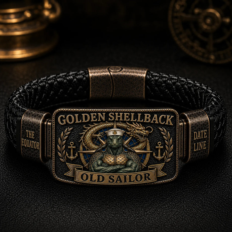 Golden Shellback Bracelet – A Timeless Tribute to the Old Sailor