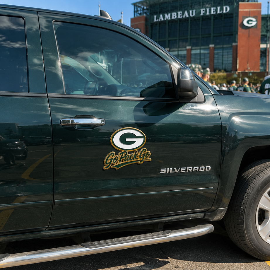 Go Pack Go Car Emblem Metal Badge