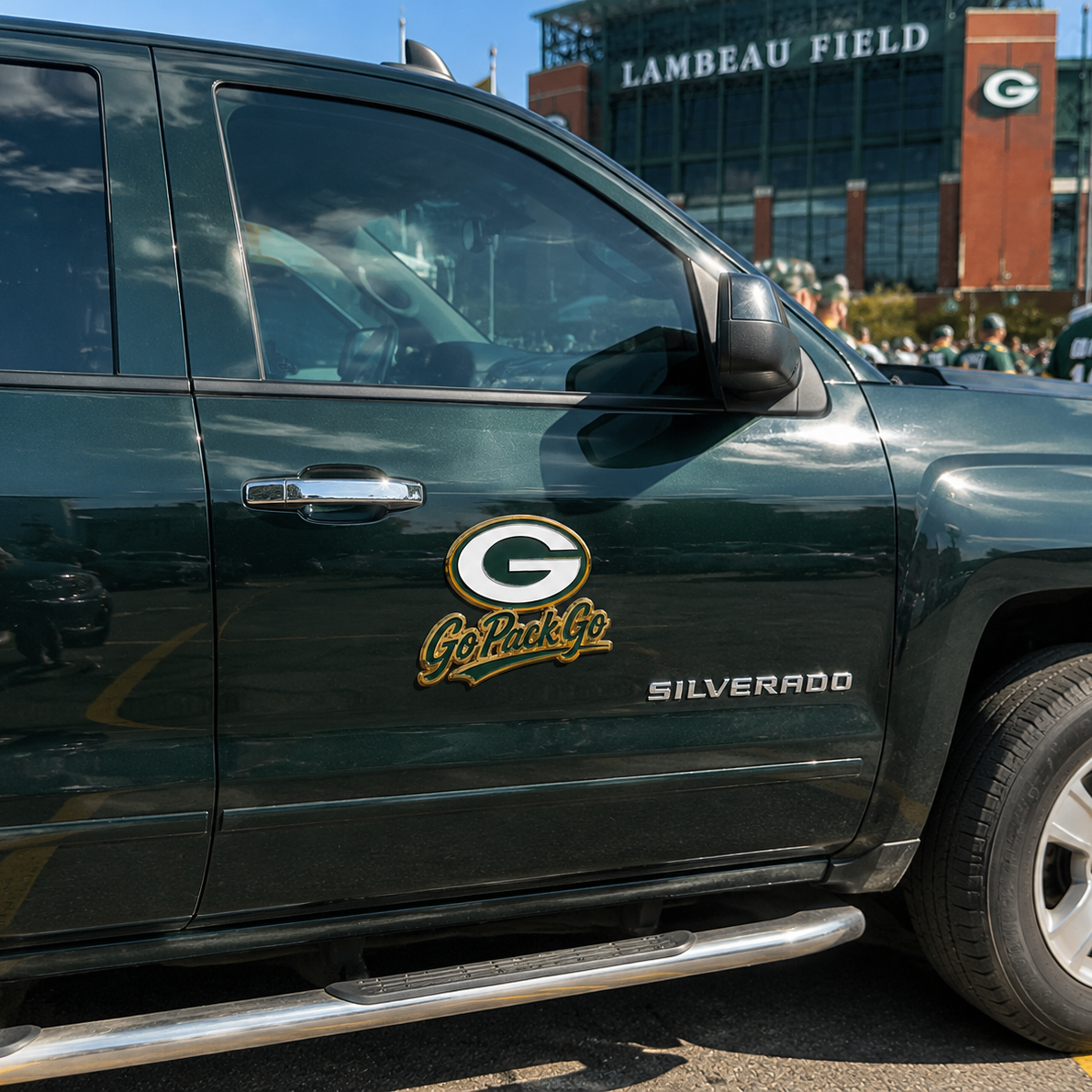 Go Pack Go Car Emblem Metal Badge