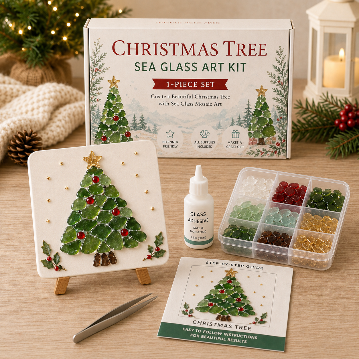 Create Your Own Magical Christmas Sea Glass Art