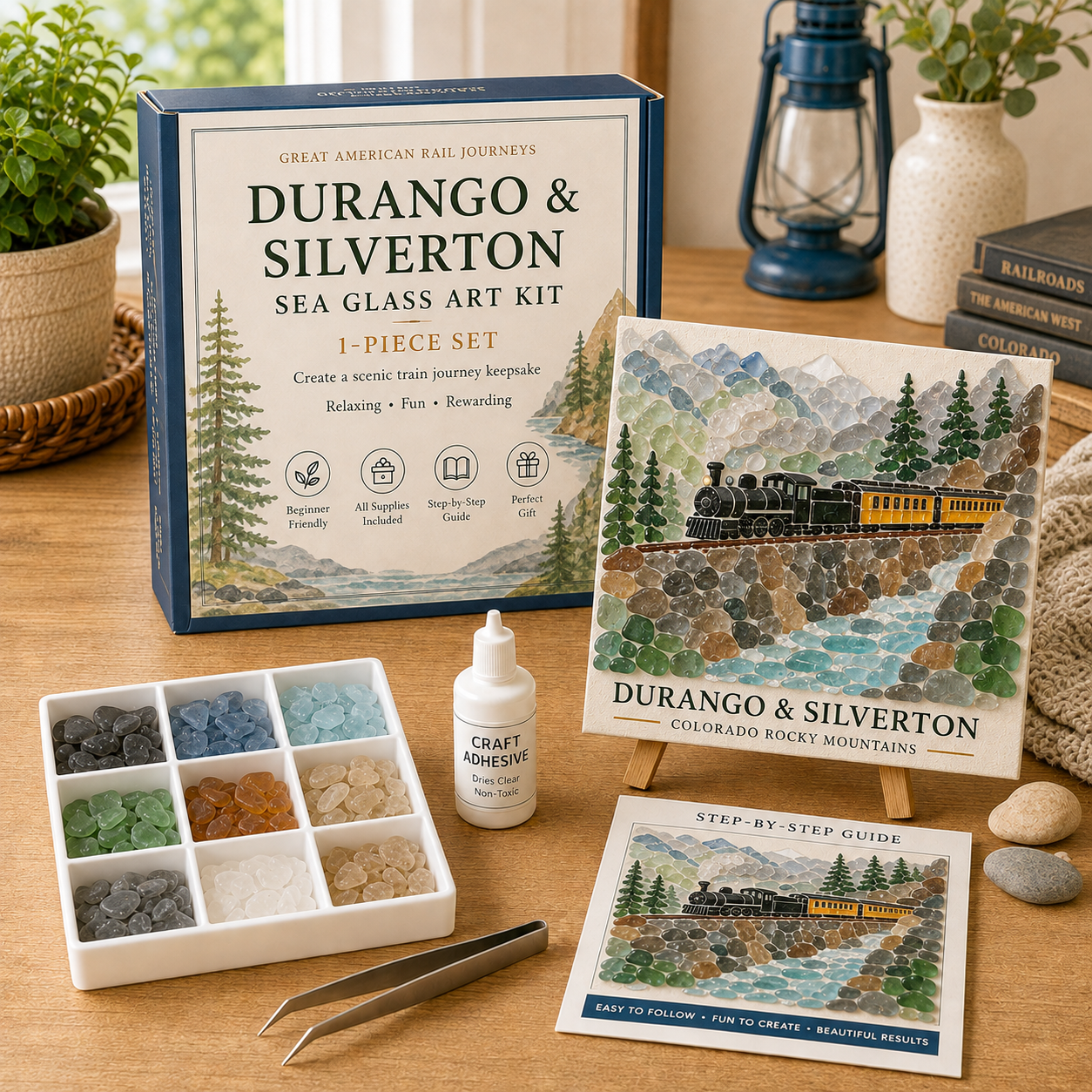 Great American Rail Journeys Sea Glass Art Kit