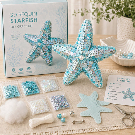 3D Sequin Sea Creature DIY Brooch Kit