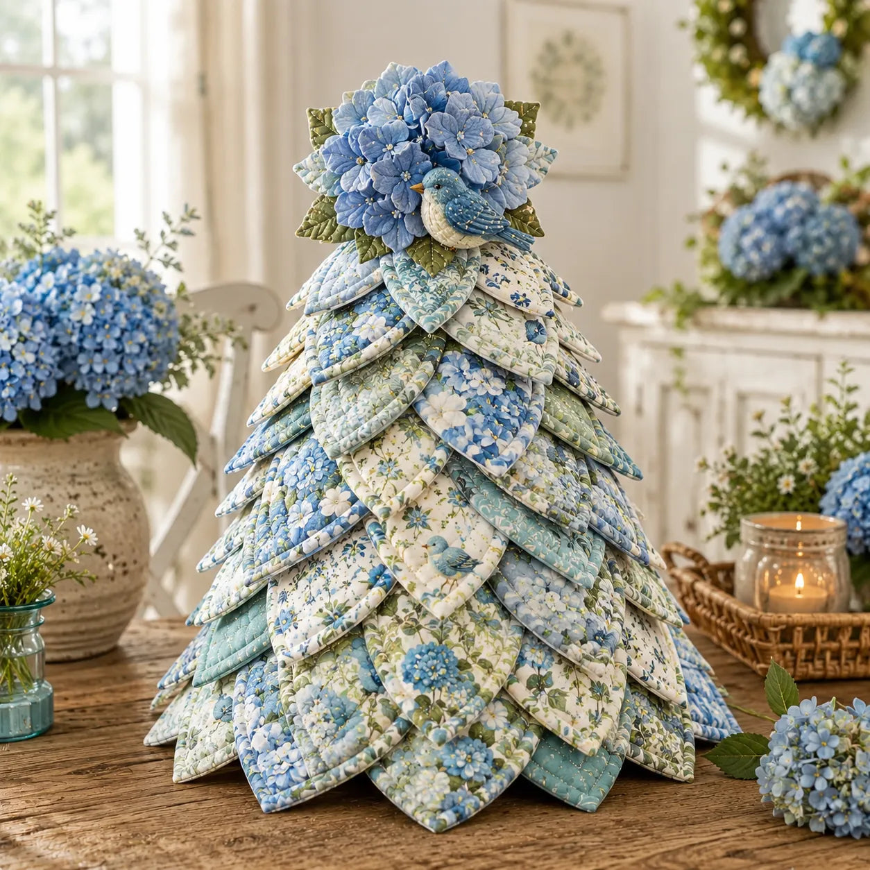 Sunflower Bee Garden Tree DIY Kit-Handmade Fabric Tabletop Tree Decor