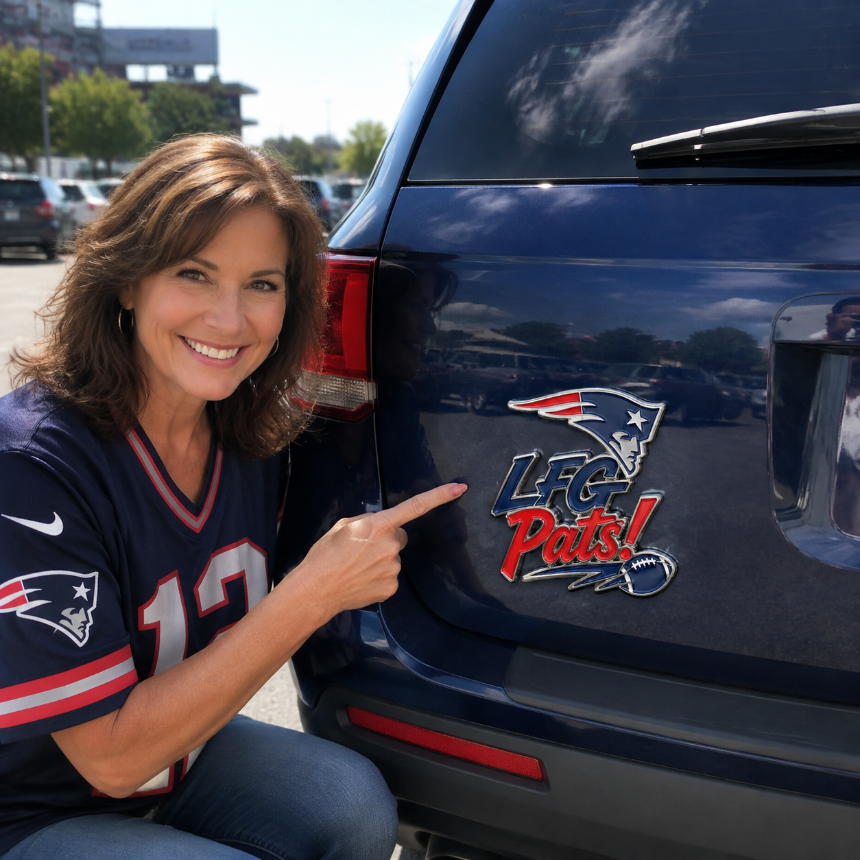 LFG Pats Car Emblem Metal Badge