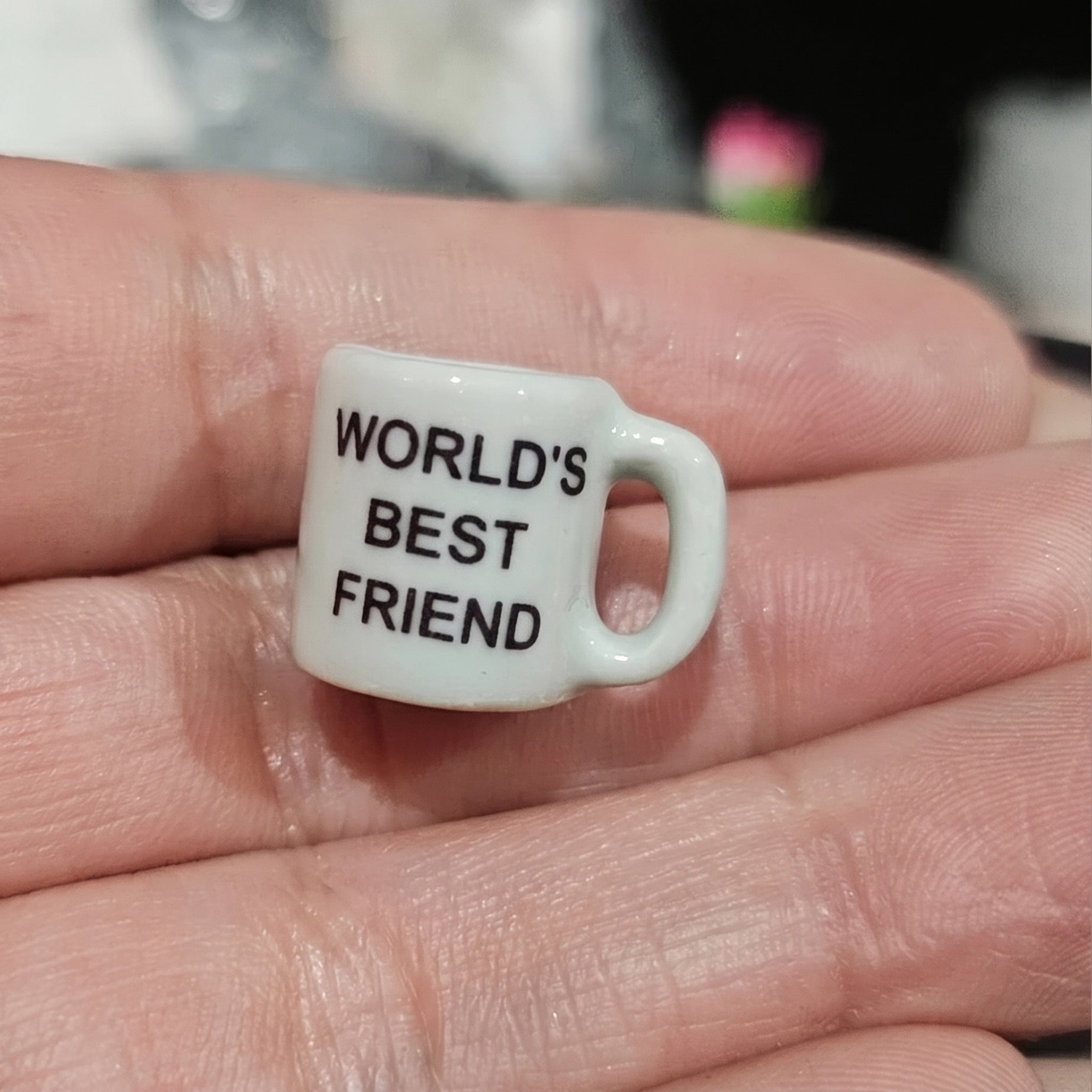 "World's Best Friend" Miniature Ceramic Coffee Mug