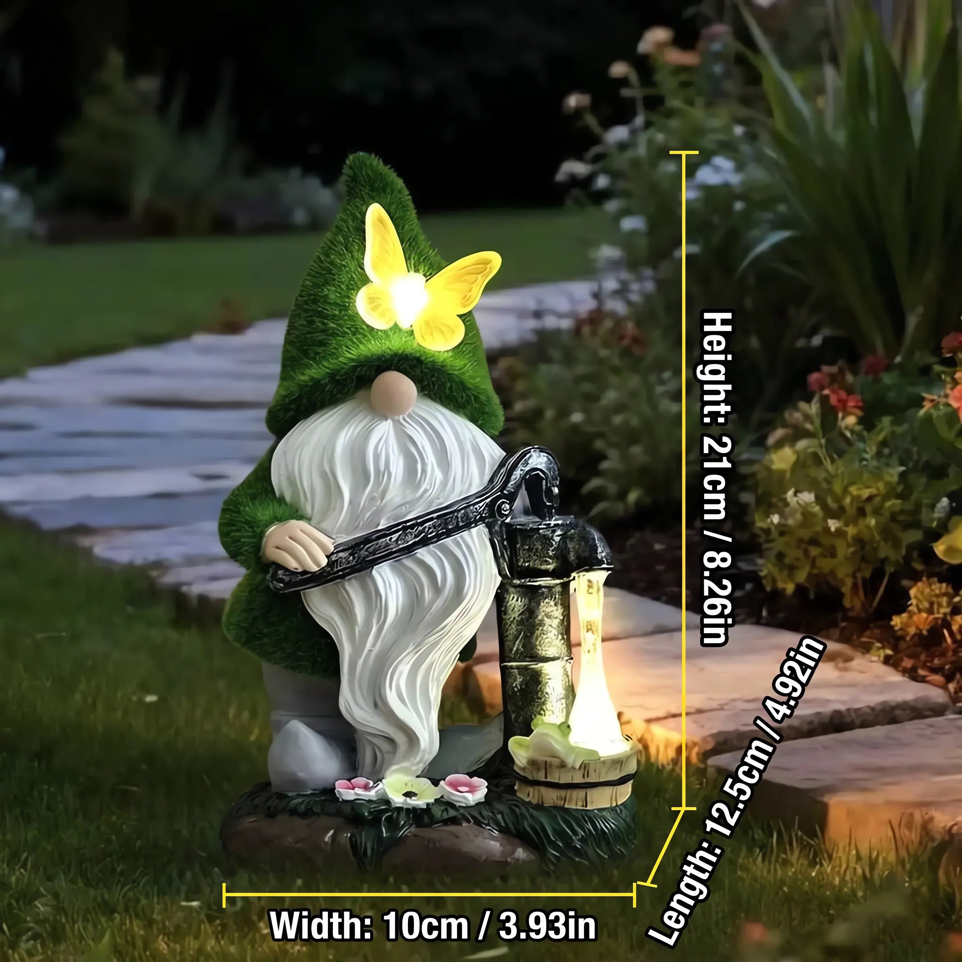 Outdoor Garden Gnomes with LED Solar Light