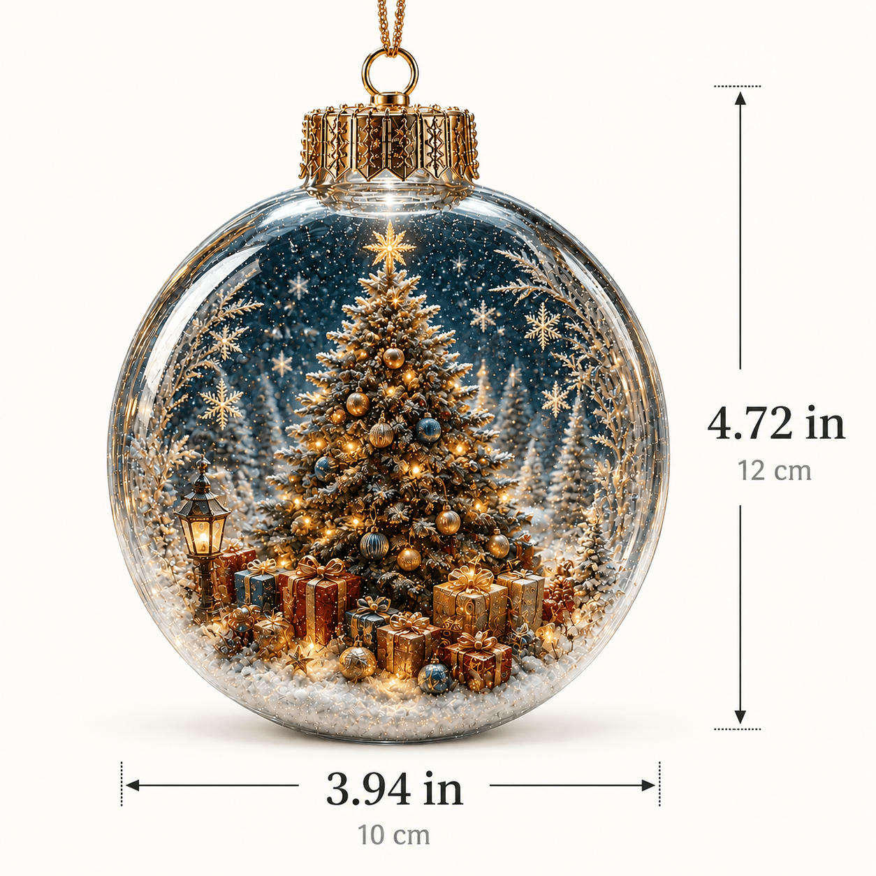 6-Piece Christmas Winter Scene Globe Ornament Collection