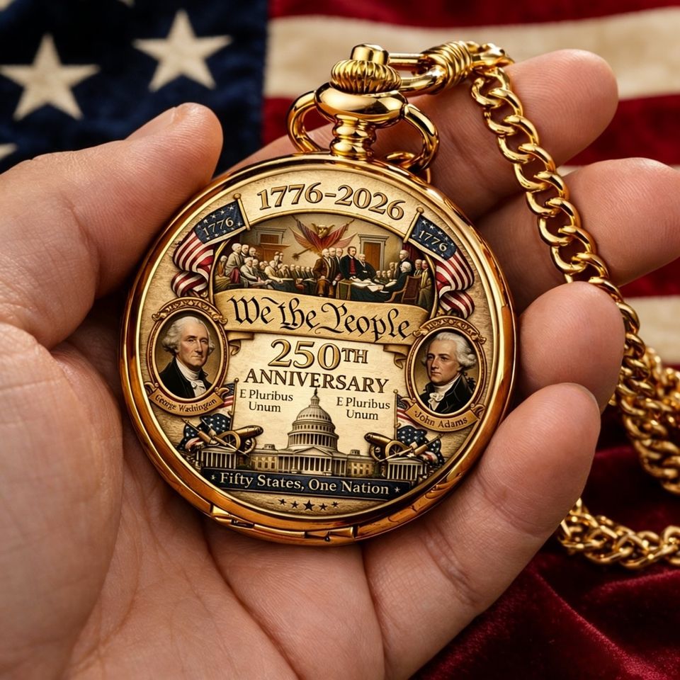 1776-2026 250Th Anniversary Commemorative Pocket Watch Retro American Style