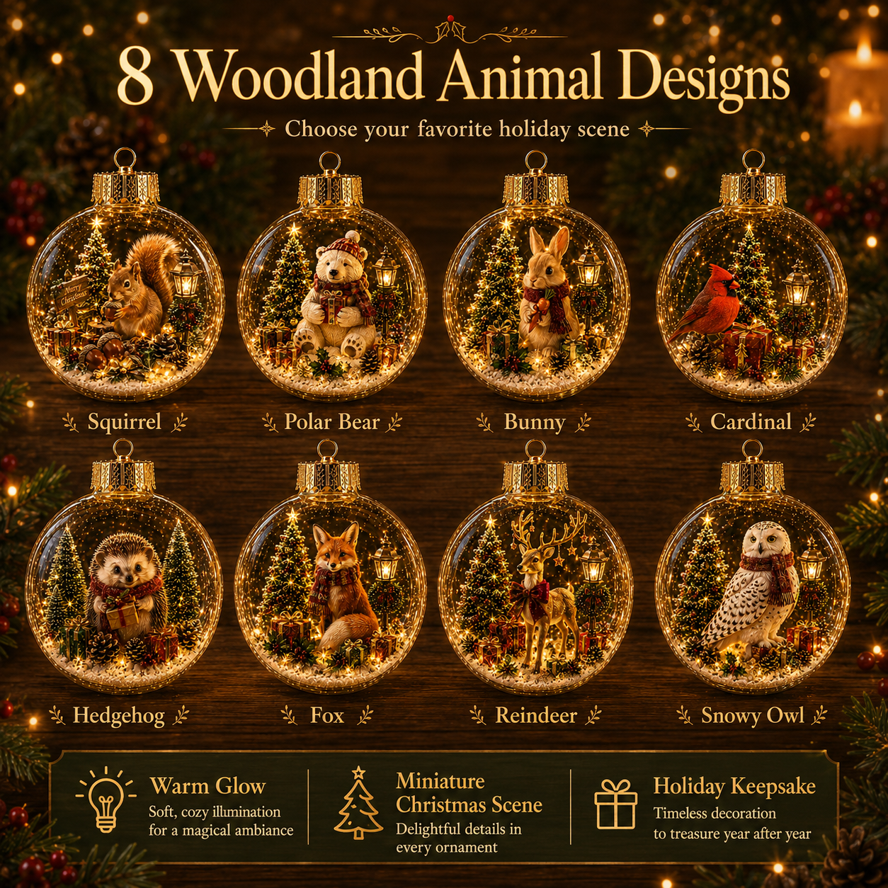 Magical Glass Christmas Ornaments