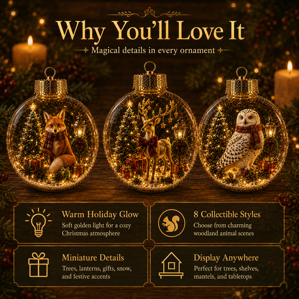 Magical Glass Christmas Ornaments