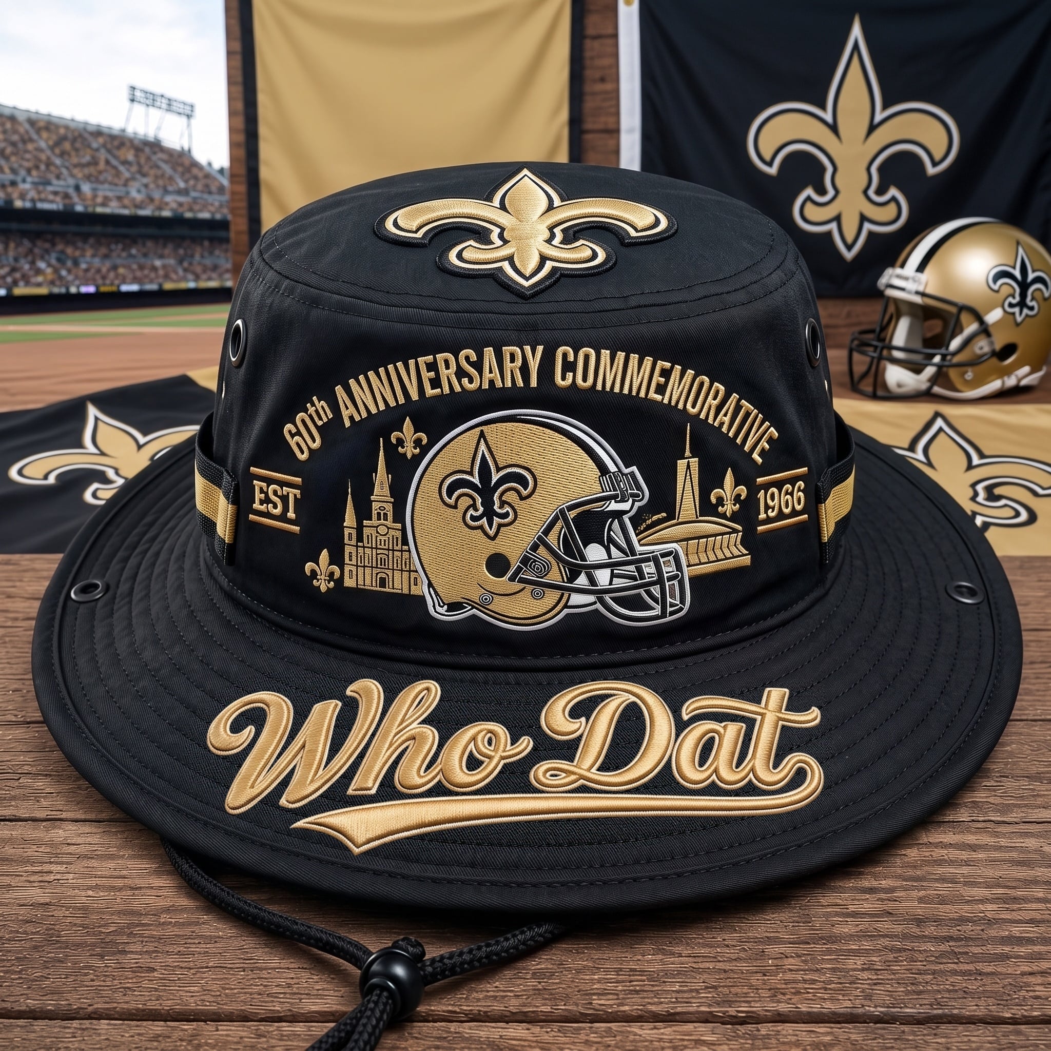 Who Dat 60th Anniversary commemorative Boonie Hat