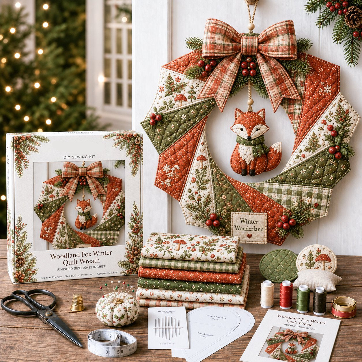 Christmas Fabric Wreath DIY Kit